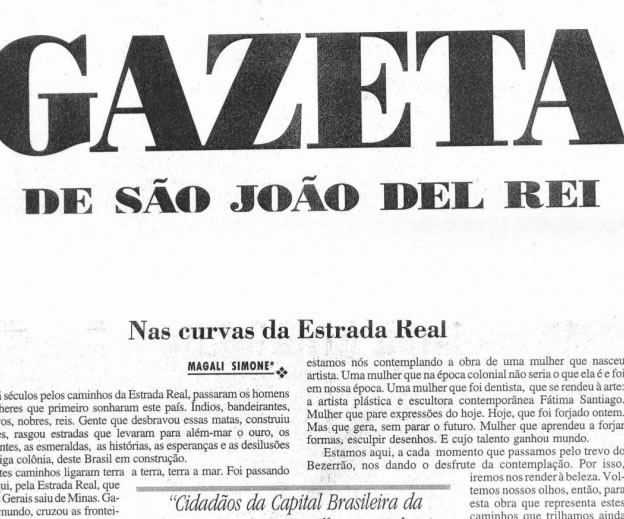 Jornal Gazeta de São João Del Rey – Nas curvas da Estrada Real