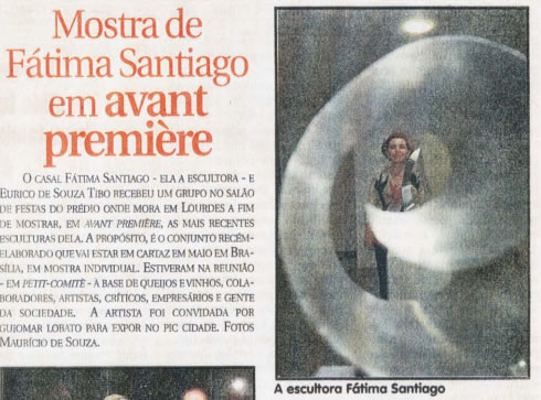 Jornal Hoje Em Dia – Mostra de Fátima Santiago em Avant Première